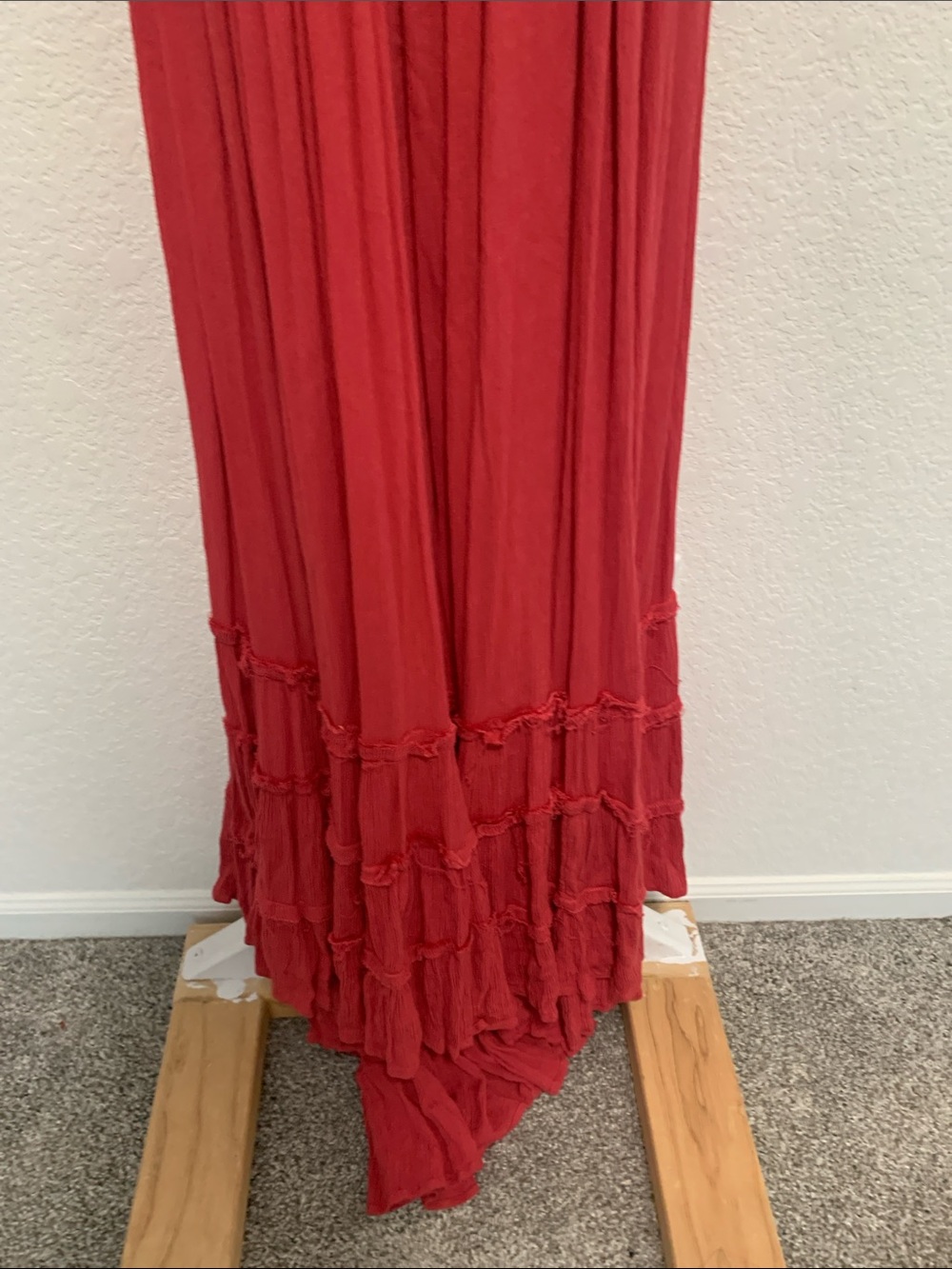 Free People Red Halter Maxi Dress - Picture 3 of 10
